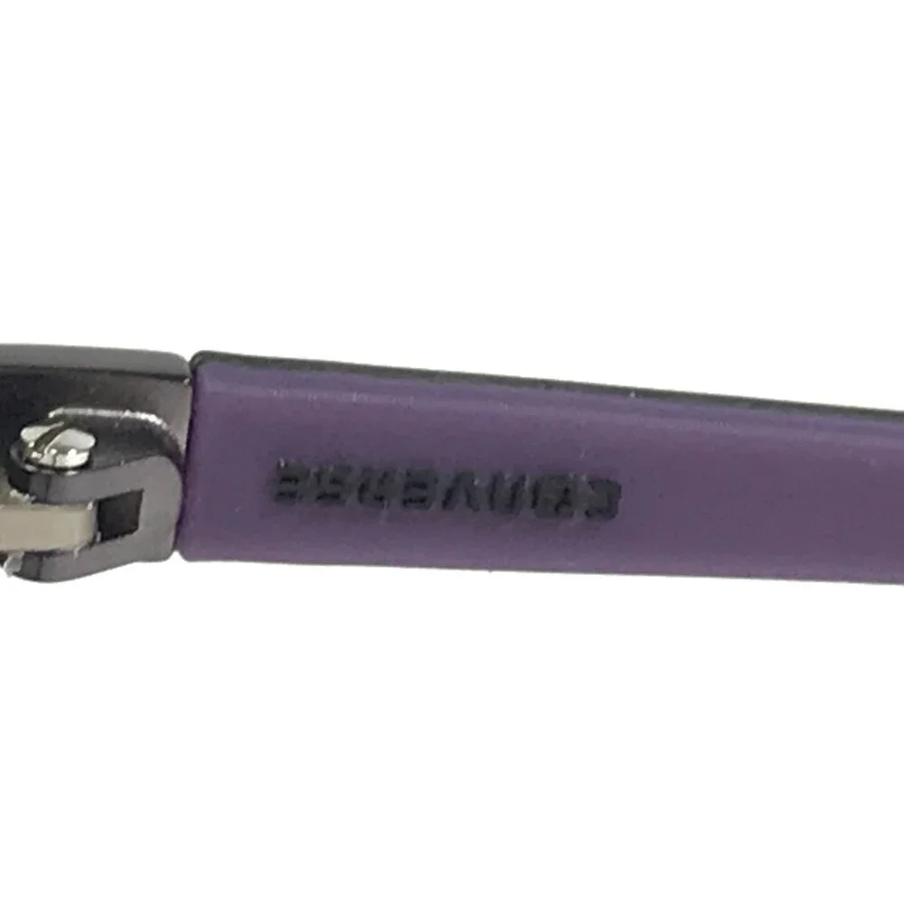 Converse Kids Eyeglasses Frames K022 BLACK Purple Round Full Rim 49-15-130